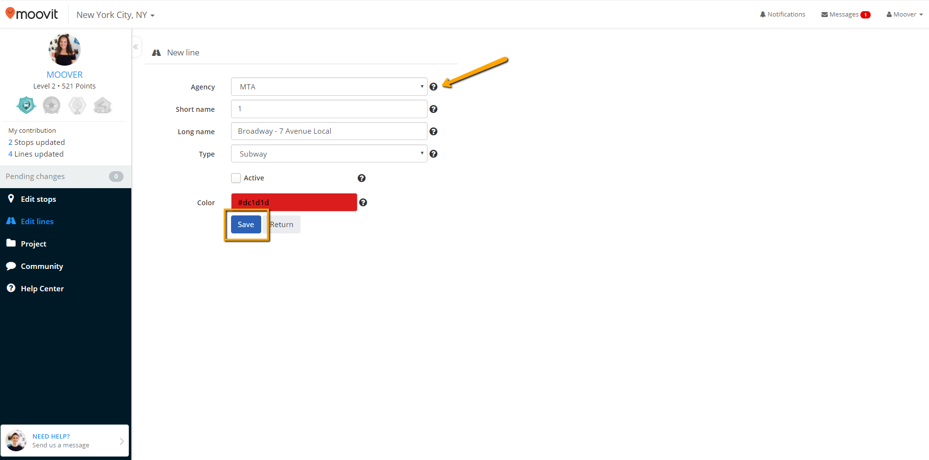 How can I add a new line? Help Center